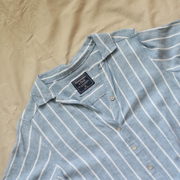 Abercrombie & Fitch Linen Shirt (LIKE NEW) - Picture 1 of 6